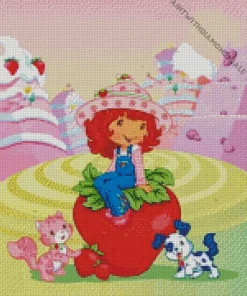 Adorable Strawberry Shortcake Diamond Painting