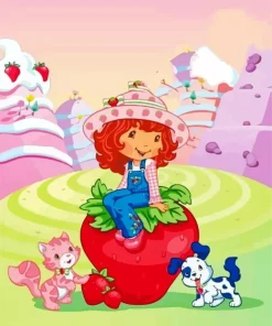 Adorable Strawberry Shortcake Diamond Painting