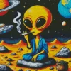 Aesthetic Alien Smoking Diamond Painting