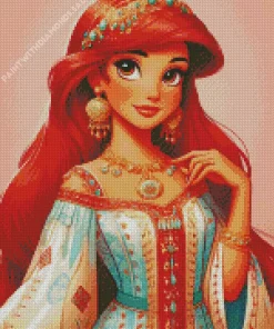 Aesthetic Princess Ariel Diamond Painting