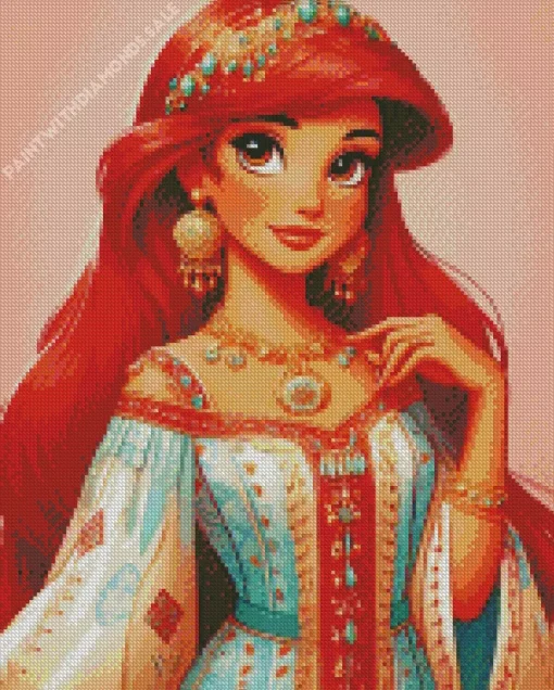 Aesthetic Princess Ariel Diamond Painting