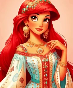 Aesthetic Princess Ariel Diamond Painting