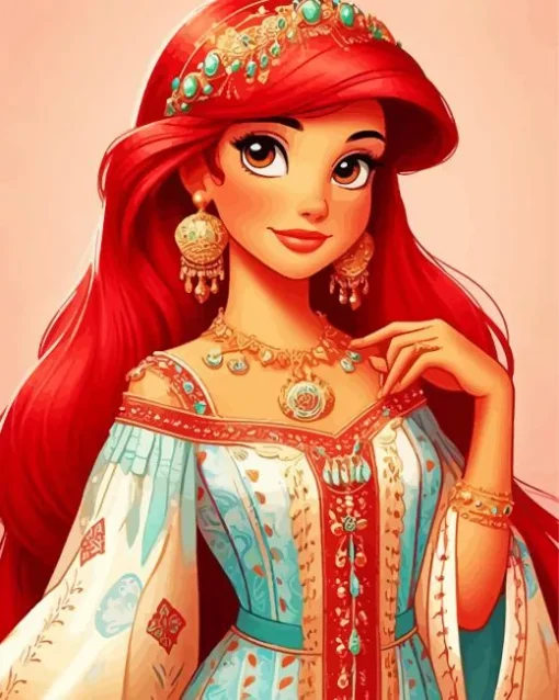 Aesthetic Princess Ariel Diamond Painting