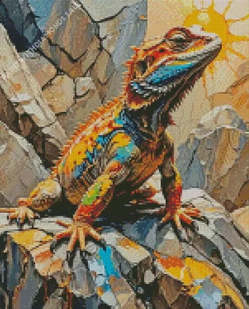 Bearded Dragon Art Diamond Painting