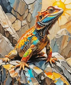 Bearded Dragon Art Diamond Painting