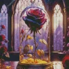 Aesthetic Beauty And The Beast Rose Diamond Painting