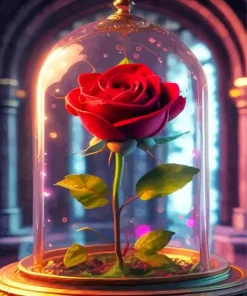 Beauty And The Beast Rose Art Diamond Painting