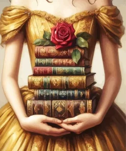 Beauty Books And Rose Art Diamond Painting