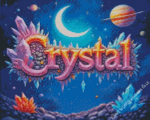 Crystal And Planets Diamond Painting