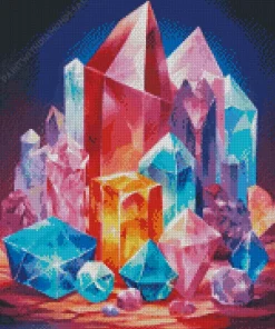 Colorful Crystals Diamond Painting