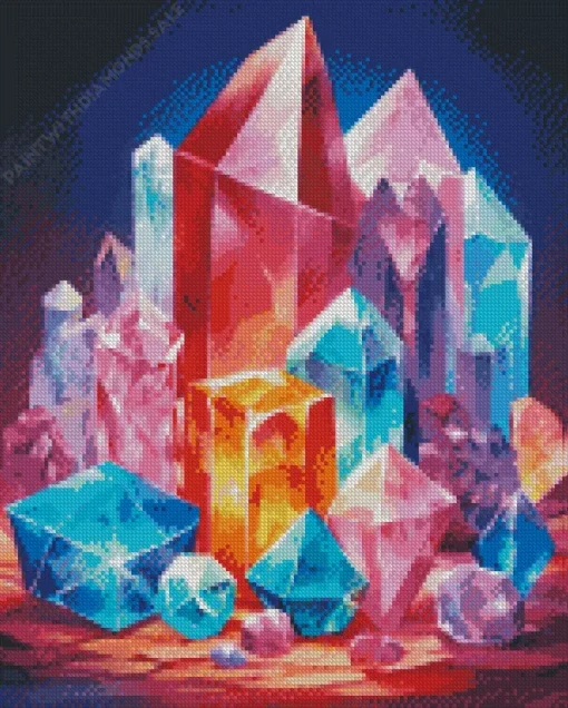 Colorful Crystals Diamond Painting