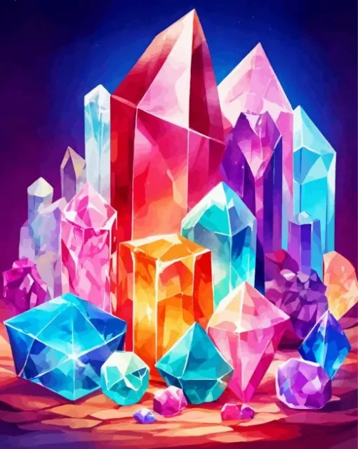 Colorful Crystals Diamond Painting