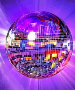 Purple Disco Ball Diamond Painting