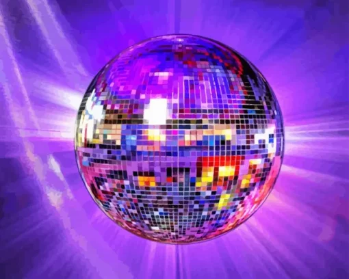 Purple Disco Ball Diamond Painting