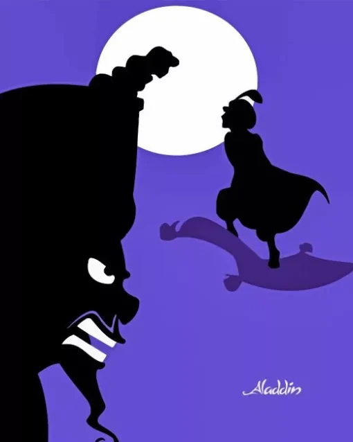 Aesthetic Aladdin Silhouette Diamond Painting