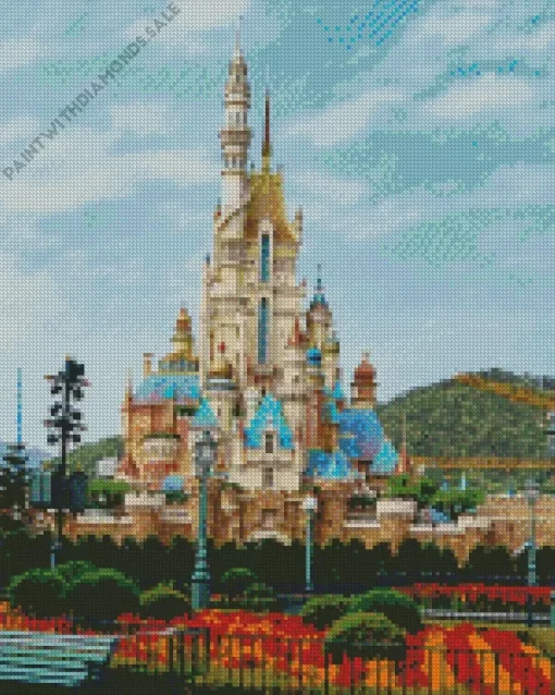 Aesthetic Disney Castle France Diamond Painting