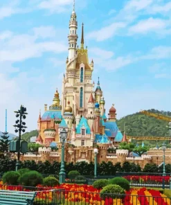 Aesthetic Disney Castle France Diamond Painting