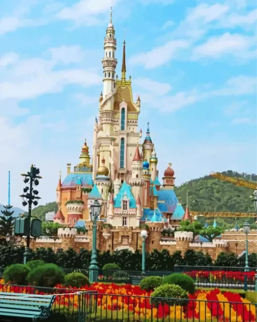 Aesthetic Disney Castle France Diamond Painting