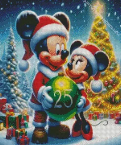 Mickey And Minnie Disney Christmas Diamond Painting