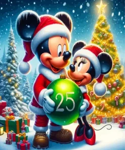 Mickey And Minnie Disney Christmas Diamond Painting