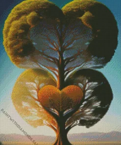 Aesthetic Heart Tree Of Life Diamond Painting