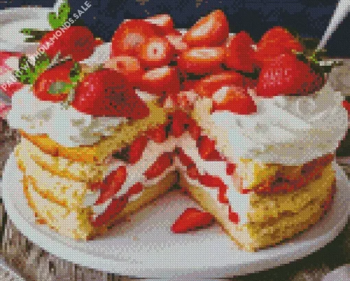 Tasty Strawberry Shortcake Diamond Painting