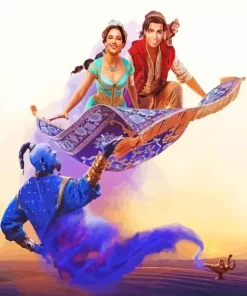 Aladdin And Jasmine Movie Diamond Painting