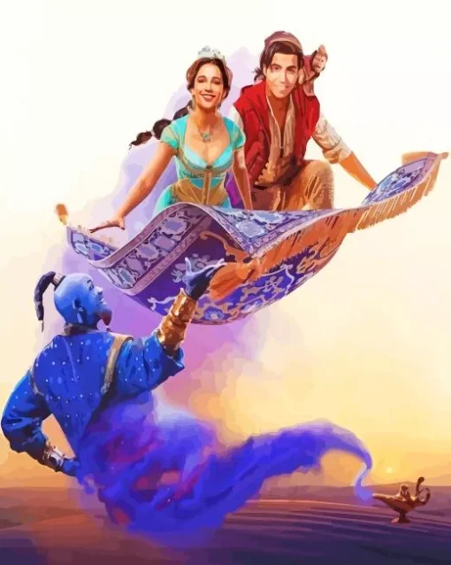 Aladdin And Jasmine Movie Diamond Painting