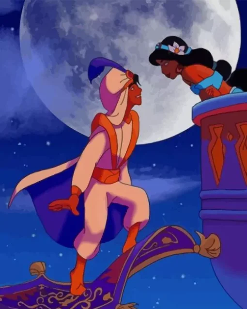 Romantic Aladdin And Jasmine Diamond Painting