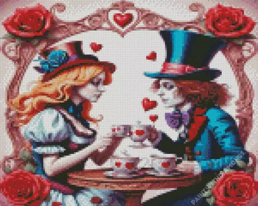 alice in wonderland alice with hatter Diamond Dotz