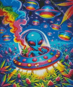 Cool Alien Smoking Diamond Painting