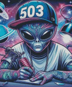 Alien Tattoo Artist Diamond Painting