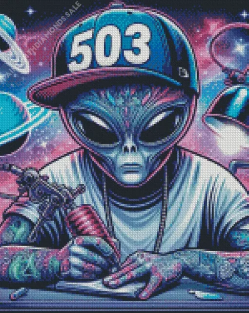 Alien Tattoo Artist Diamond Painting