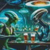 Aliens Meeting Diamond Painting