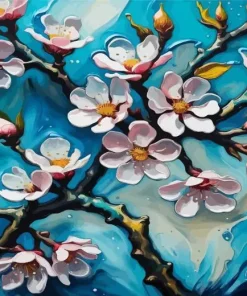 Almond Blossom Tree Diamond Paintings