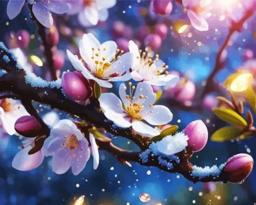 Almond Blossoms Diamond Painting