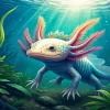 amphibian axolotl underwater Diamond Paints