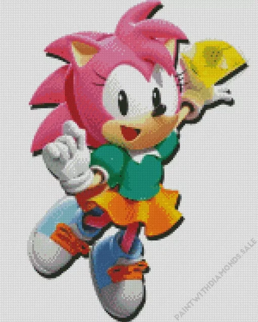 Amy Rose Sonic The Hedgehog Diamond Painting