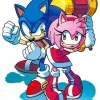 Amy Rose And Sonic Diamond Painting