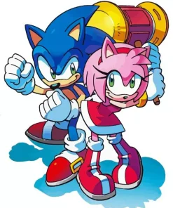 Amy Rose And Sonic Diamond Painting