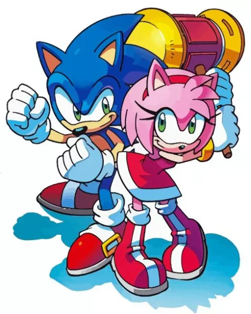 Amy Rose And Sonic Diamond Painting