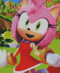 Amy Rose Character Diamond Painting