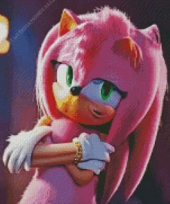 Amy Rose In Sonic The Hedgehog Diamond Painting