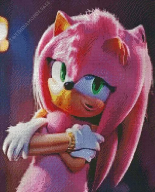 Amy Rose In Sonic The Hedgehog Diamond Painting