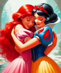 Princess Ariel And Snow White Diamond Painting