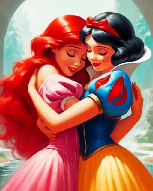 Princess Ariel And Snow White Diamond Painting