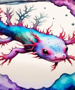 axolotl art Diamond Paints