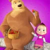 Bear And Little Masha Diamond Painting