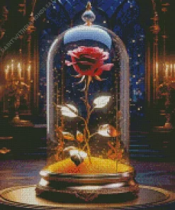 Beauty And The Beast Rose Diamond Painting