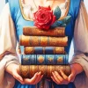 Beauty Books And Rose Diamond Painting